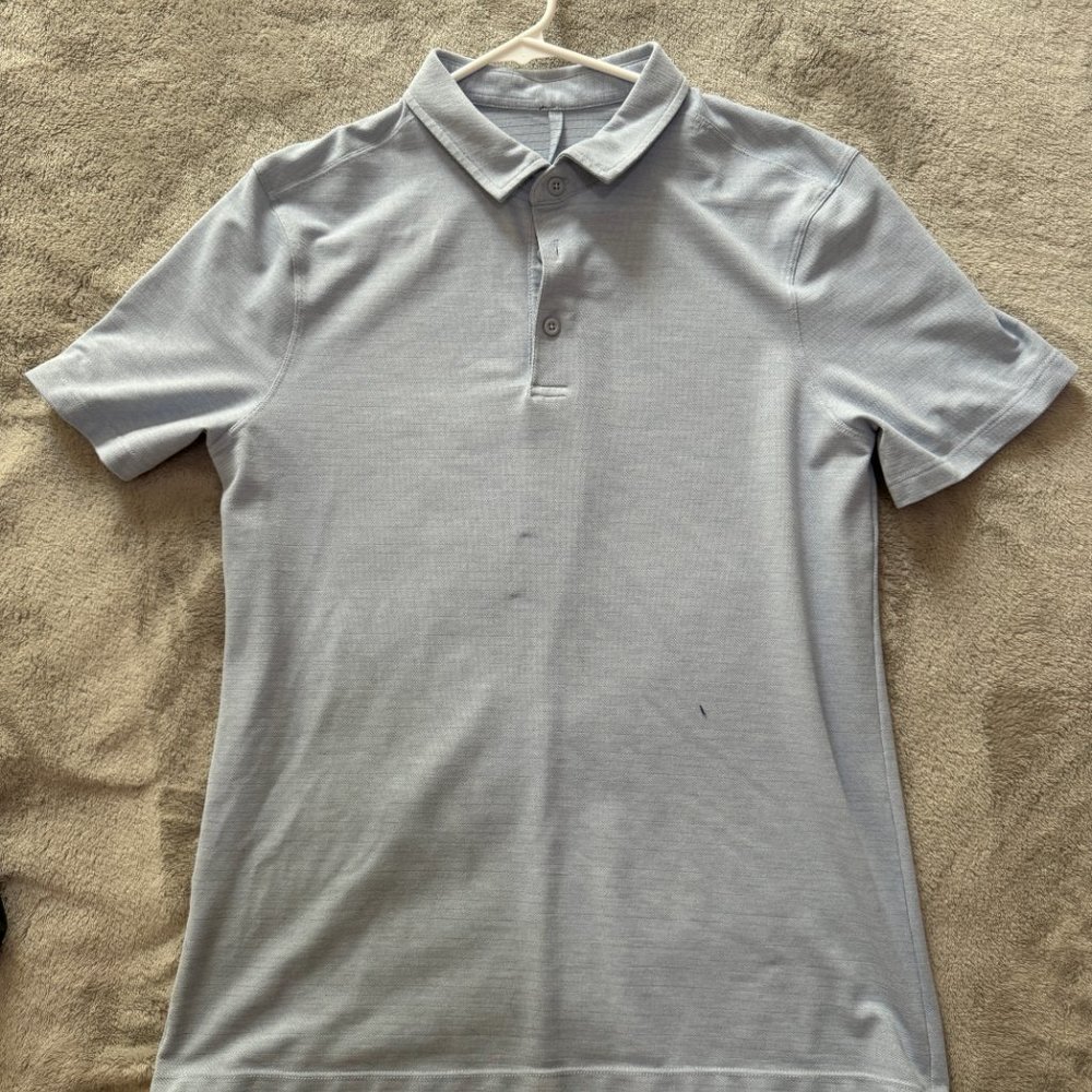 Lululemon Short Sleeve Evolution Polo Light Blue